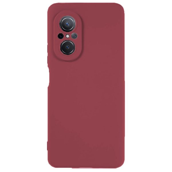 Husa protectie, interior de catifea, compatibila cu Huawei Nova 9 SE, FONIX BloomShield, silicon, margini ridicate, slim, Visiniu4