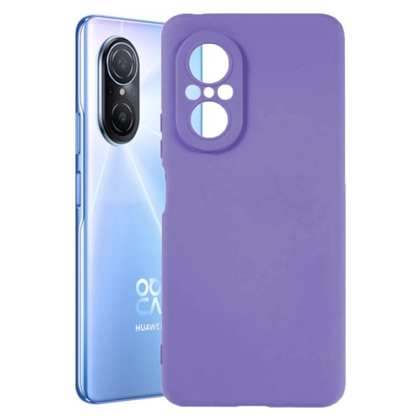 Husa protectie, interior de catifea, compatibila cu Huawei Nova 9 SE, FONIX BloomShield, silicon, margini ridicate, slim, Mov