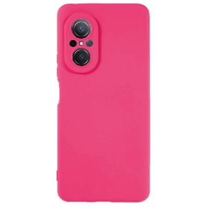 Husa protectie, interior de catifea, compatibila cu Huawei Nova 9 SE, FONIX BloomShield, silicon, margini ridicate, slim, Roz neon4