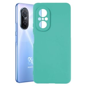 Husa protectie, interior de catifea, compatibila cu Huawei Nova 9 SE, FONIX BloomShield, silicon, margini ridicate, slim, Turcoaz