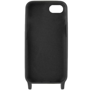 Husa protectie cu snur integrat, compatibila cu Apple iPhone 6 / 6S, FONIX ShieldBand, silicon mat, interior microfibra, lant 170 cm, Negru2