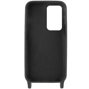 Husa protectie cu snur integrat, compatibila cu Xiaomi Redmi Note 12 Pro / Poco X5 Pro, FONIX ShieldBand, silicon mat, interior microfibra, lant 170 cm, Negru2