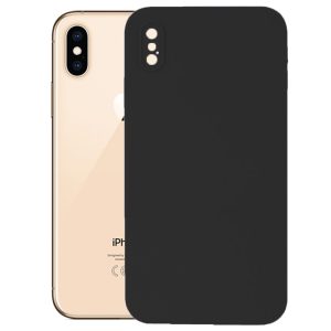 Husa protectie, interior de catifea, compatibila cu Apple iPhone X / XS, FONIX BloomShield, silicon, margini ridicate, slim, Negru