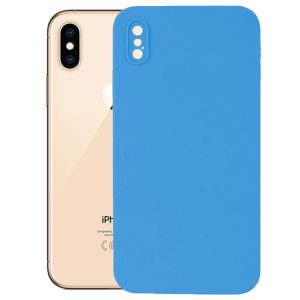 Husa protectie, interior de catifea, compatibila cu Apple iPhone X / XS, FONIX BloomShield, silicon, margini ridicate, slim, Albastru