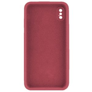 Husa protectie, interior de catifea, compatibila cu Apple iPhone X / XS, FONIX BloomShield, silicon, margini ridicate, slim, Visiniu2