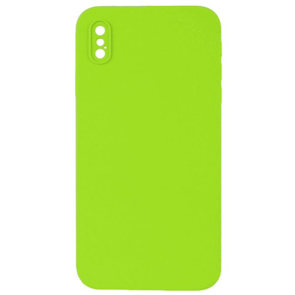 Husa protectie, interior de catifea, compatibila cu Apple iPhone X / XS, FONIX BloomShield, silicon, margini ridicate, slim, Verde neon3