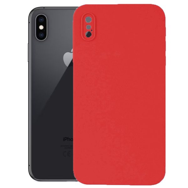 Husa protectie, interior de catifea, compatibila cu Apple iPhone XS Max, FONIX BloomShield, silicon, margini ridicate, slim, Rosu