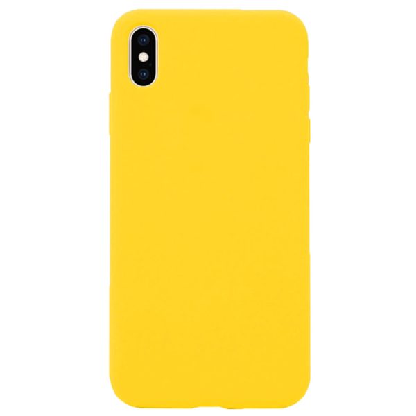 Husa protectie, interior de catifea, compatibila cu Apple iPhone XS Max, FONIX BloomShield, silicon, margini ridicate, slim, Galben5