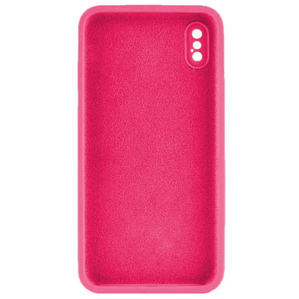 Husa protectie, interior de catifea, compatibila cu Apple iPhone XS Max, FONIX BloomShield, silicon, margini ridicate, slim, Roz neon2