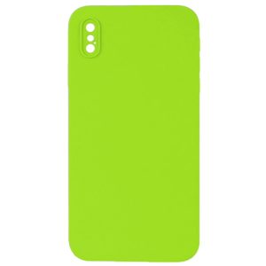 Husa protectie, interior de catifea, compatibila cu Apple iPhone XS Max, FONIX BloomShield, silicon, margini ridicate, slim, Verde neon3