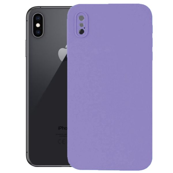 Husa protectie, interior de catifea, compatibila cu Apple iPhone XS Max, FONIX BloomShield, silicon, margini ridicate, slim, Mov