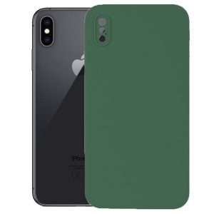 Husa protectie, interior de catifea, compatibila cu Apple iPhone XS Max, FONIX BloomShield, silicon, margini ridicate, slim, Verde inchis