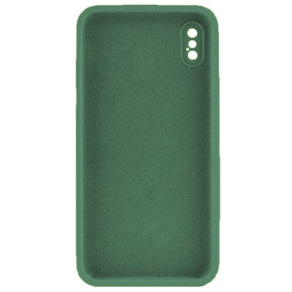 Husa protectie, interior de catifea, compatibila cu Apple iPhone XS Max, FONIX BloomShield, silicon, margini ridicate, slim, Verde inchis2