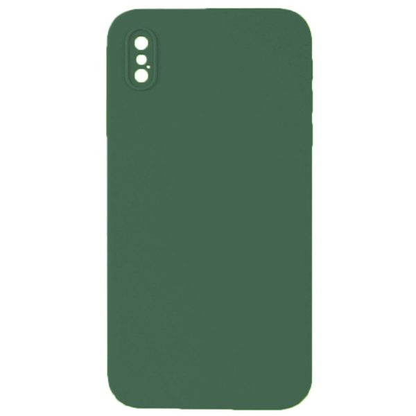 Husa protectie, interior de catifea, compatibila cu Apple iPhone XS Max, FONIX BloomShield, silicon, margini ridicate, slim, Verde inchis3