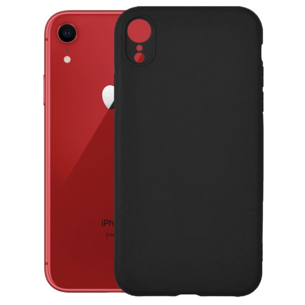 Husa protectie, interior de catifea, compatibila cu Apple iPhone XR, FONIX BloomShield, silicon, margini ridicate, slim, Negru