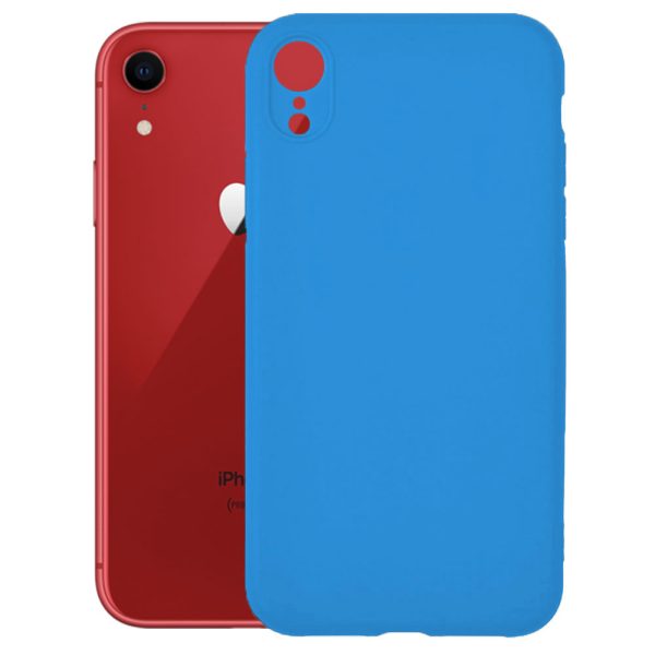 Husa protectie, interior de catifea, compatibila cu Apple iPhone XR, FONIX BloomShield, silicon, margini ridicate, slim, Albastru