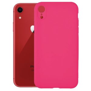 Husa protectie, interior de catifea, compatibila cu Apple iPhone XR, FONIX BloomShield, silicon, margini ridicate, slim, Roz neon