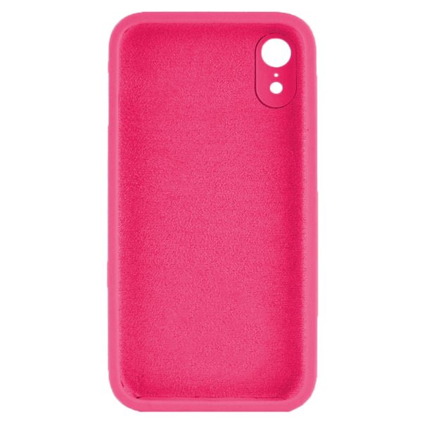 Husa protectie, interior de catifea, compatibila cu Apple iPhone XR, FONIX BloomShield, silicon, margini ridicate, slim, Roz neon2