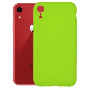 Husa protectie, interior de catifea, compatibila cu Apple iPhone XR, FONIX BloomShield, silicon, margini ridicate, slim, Verde neon