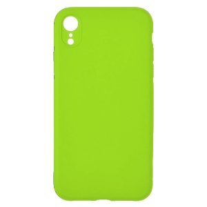 Husa protectie, interior de catifea, compatibila cu Apple iPhone XR, FONIX BloomShield, silicon, margini ridicate, slim, Verde neon3