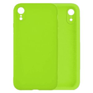 Husa protectie, interior de catifea, compatibila cu Apple iPhone XR, FONIX BloomShield, silicon, margini ridicate, slim, Verde neon