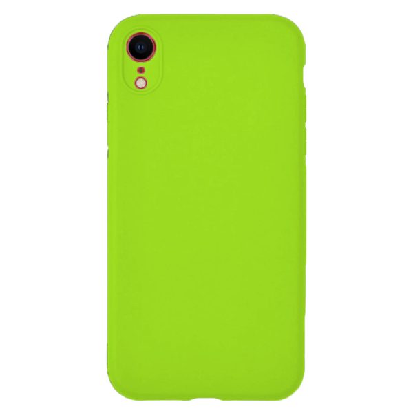 Husa protectie, interior de catifea, compatibila cu Apple iPhone XR, FONIX BloomShield, silicon, margini ridicate, slim, Verde neon4