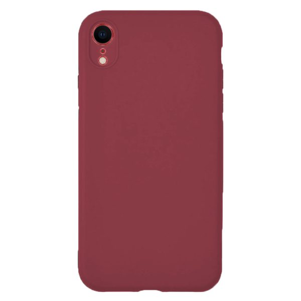 Husa protectie, interior de catifea, compatibila cu Apple iPhone XR, FONIX BloomShield, silicon, margini ridicate, slim, Visiniu4