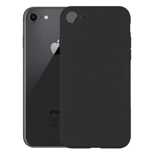 Husa protectie, interior de catifea, compatibila cu Apple iPhone 7 / 8, FONIX BloomShield, silicon, margini ridicate, slim, Negru