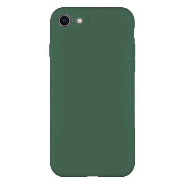 Husa protectie, interior de catifea, compatibila cu Apple iPhone 7 / 8, FONIX BloomShield, silicon, margini ridicate, slim, Verde inchis4