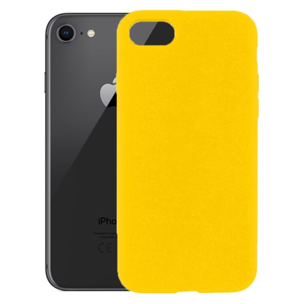 Husa protectie, interior de catifea, compatibila cu Apple iPhone 7 / 8, FONIX BloomShield, silicon, margini ridicate, slim, Galben