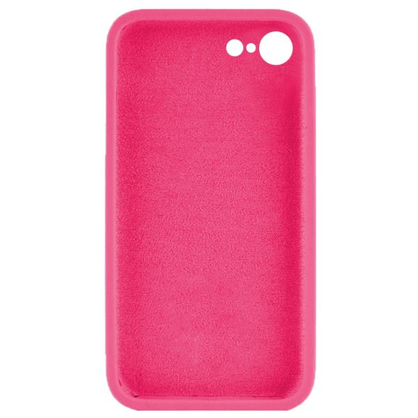 Husa protectie, interior de catifea, compatibila cu Apple iPhone 7 / 8, FONIX BloomShield, silicon, margini ridicate, slim, Roz neon2