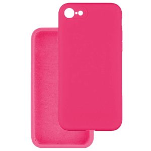 Husa protectie, interior de catifea, compatibila cu Apple iPhone 7 / 8, FONIX BloomShield, silicon, margini ridicate, slim, Roz neon