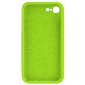 Husa protectie, interior de catifea, compatibila cu Apple iPhone 7 / 8, FONIX BloomShield, silicon, margini ridicate, slim, Verde neon2