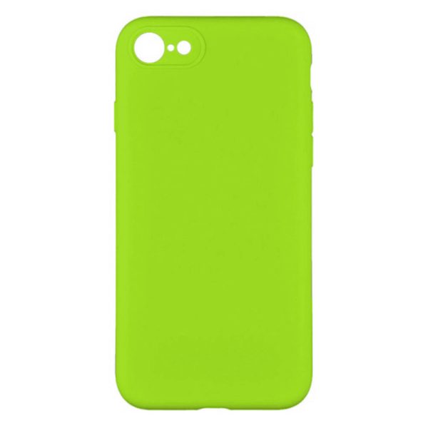 Husa protectie, interior de catifea, compatibila cu Apple iPhone 7 / 8, FONIX BloomShield, silicon, margini ridicate, slim, Verde neon3