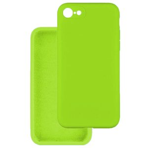 Husa protectie, interior de catifea, compatibila cu Apple iPhone 7 / 8, FONIX BloomShield, silicon, margini ridicate, slim, Verde neon