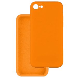 Husa protectie, interior de catifea, compatibila cu Apple iPhone 7 / 8, FONIX BloomShield, silicon, margini ridicate, slim, Portocaliu neon