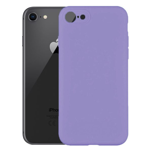 Husa protectie, interior de catifea, compatibila cu Apple iPhone 7 / 8, FONIX BloomShield, silicon, margini ridicate, slim, Mov