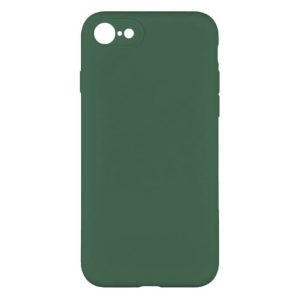 Husa protectie, interior de catifea, compatibila cu Apple iPhone SE 2 (2020), FONIX BloomShield, silicon, margini ridicate, slim, Verde inchis3