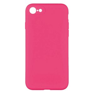 Husa protectie, interior de catifea, compatibila cu Apple iPhone SE 2 (2020), FONIX BloomShield, silicon, margini ridicate, slim, Roz neon3