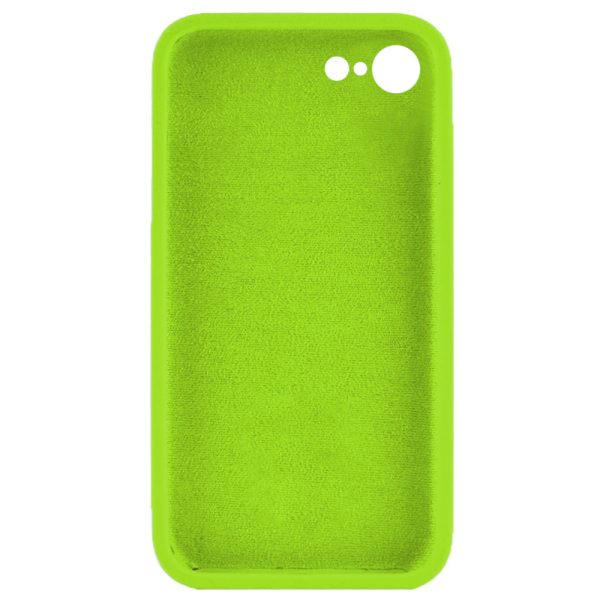 Husa protectie, interior de catifea, compatibila cu Apple iPhone SE 2 (2020), FONIX BloomShield, silicon, margini ridicate, slim, Verde neon2