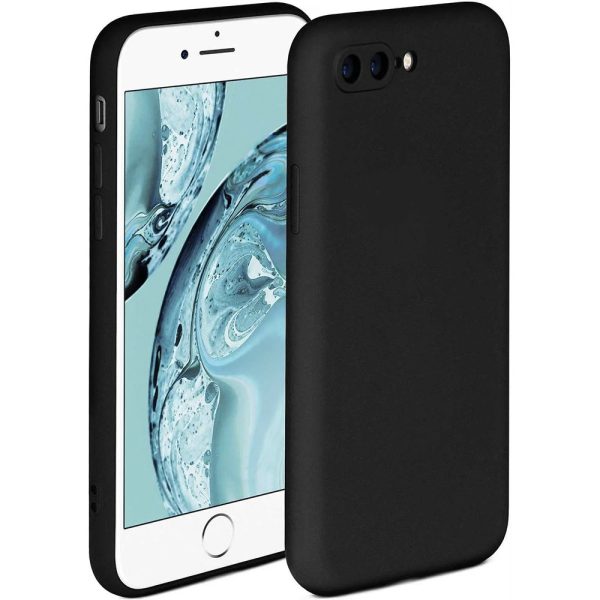 Husa protectie, interior de catifea, compatibila cu Apple iPhone 7 Plus / 8 Plus, FONIX BloomShield, silicon, margini ridicate, slim, Negru