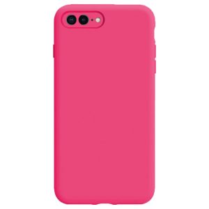 Husa protectie, interior de catifea, compatibila cu Apple iPhone 7 Plus / 8 Plus, FONIX BloomShield, silicon, margini ridicate, slim, Roz neon