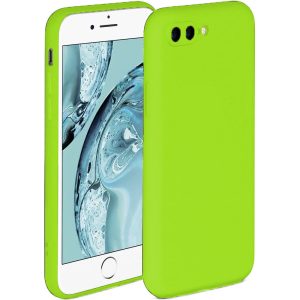 Husa protectie, interior de catifea, compatibila cu Apple iPhone 7 Plus / 8 Plus, FONIX BloomShield, silicon, margini ridicate, slim, Verde neon