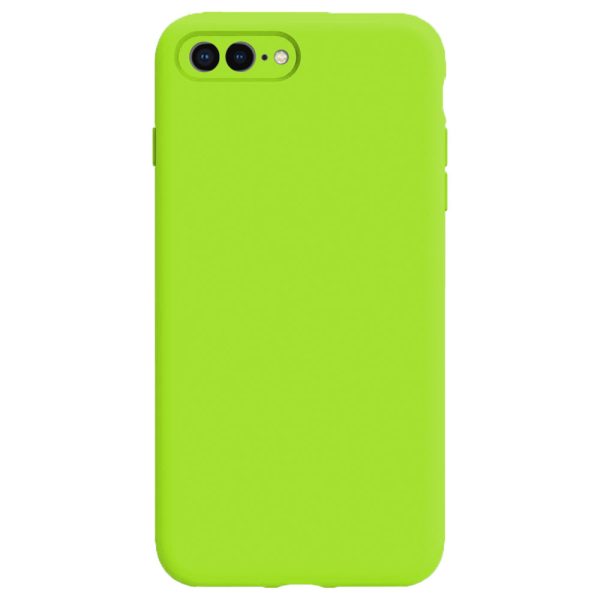 Husa protectie, interior de catifea, compatibila cu Apple iPhone 7 Plus / 8 Plus, FONIX BloomShield, silicon, margini ridicate, slim, Verde neon