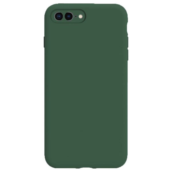 Husa protectie, interior de catifea, compatibila cu Apple iPhone 7 Plus / 8 Plus, FONIX BloomShield, silicon, margini ridicate, slim, Verde inchis