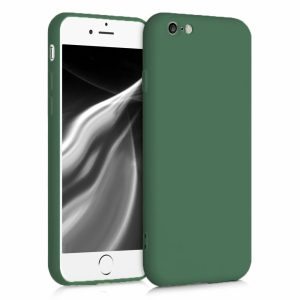 Husa protectie, interior de catifea, compatibila cu Apple iPhone 6 / 6S, FONIX BloomShield, silicon, margini ridicate, slim, Verde inchis