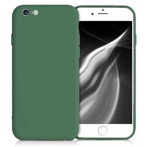 Husa protectie, interior de catifea, compatibila cu Apple iPhone 6 / 6S, FONIX BloomShield, silicon, margini ridicate, slim, Verde inchis