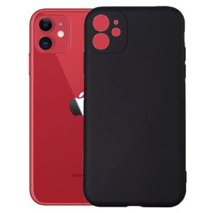 Husa protectie, interior de catifea, compatibila cu Apple iPhone 11, FONIX BloomShield, silicon, margini ridicate, slim, Negru