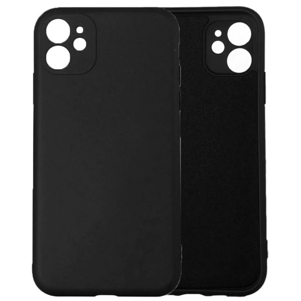 Husa protectie, interior de catifea, compatibila cu Apple iPhone 11, FONIX BloomShield, silicon, margini ridicate, slim, Negru