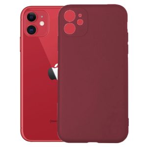 Husa protectie, interior de catifea, compatibila cu Apple iPhone 11, FONIX BloomShield, silicon, margini ridicate, slim, Visiniu